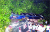 Bus-auto collision near Nandalike claims 2 lives, several injured
